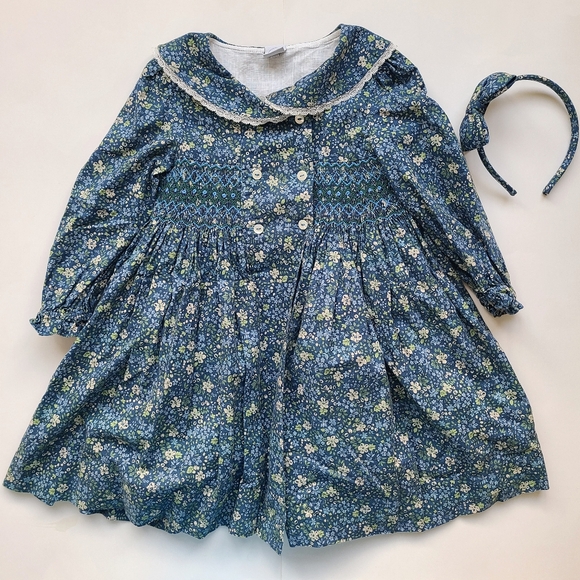 Pepa London Other - Pepa London Smocked Blue Floral Dress